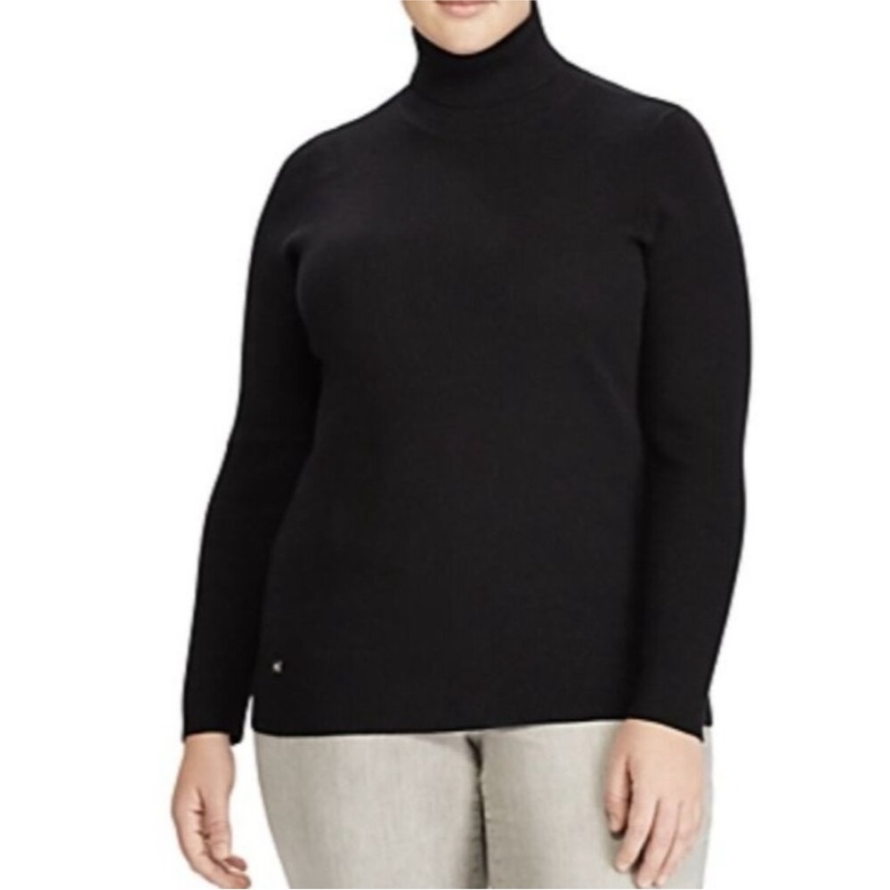 Lauren Ralph Lauren Black Funnel Neck Sweater